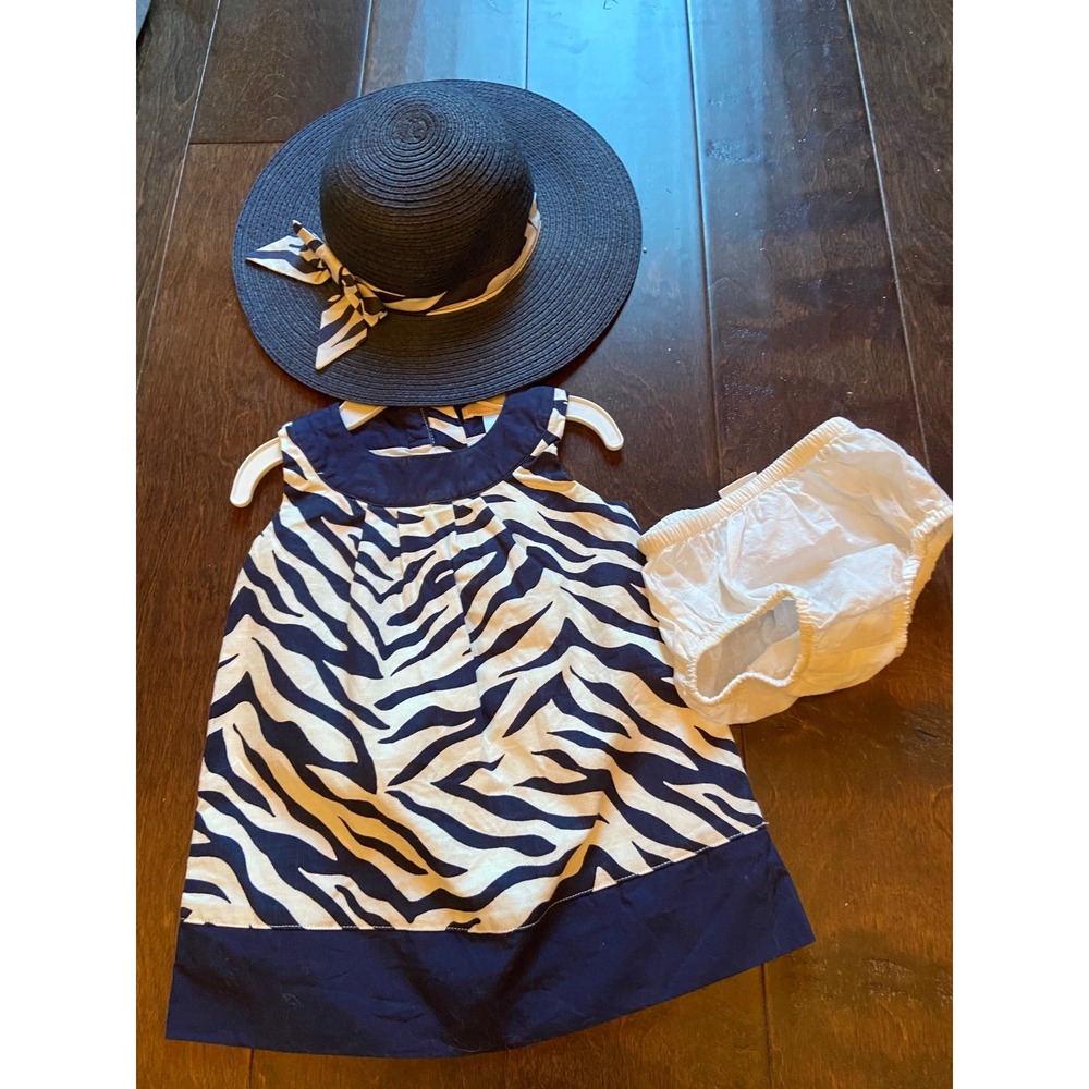 Vintage htf rare Janie and jack zebra navy set 3-6